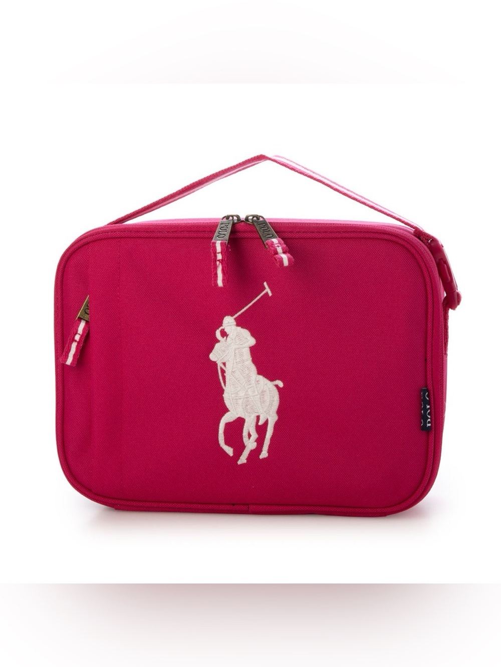 Polo by Ralph Lauren Fuchsia Lunch Tote with White Big Pony Logo